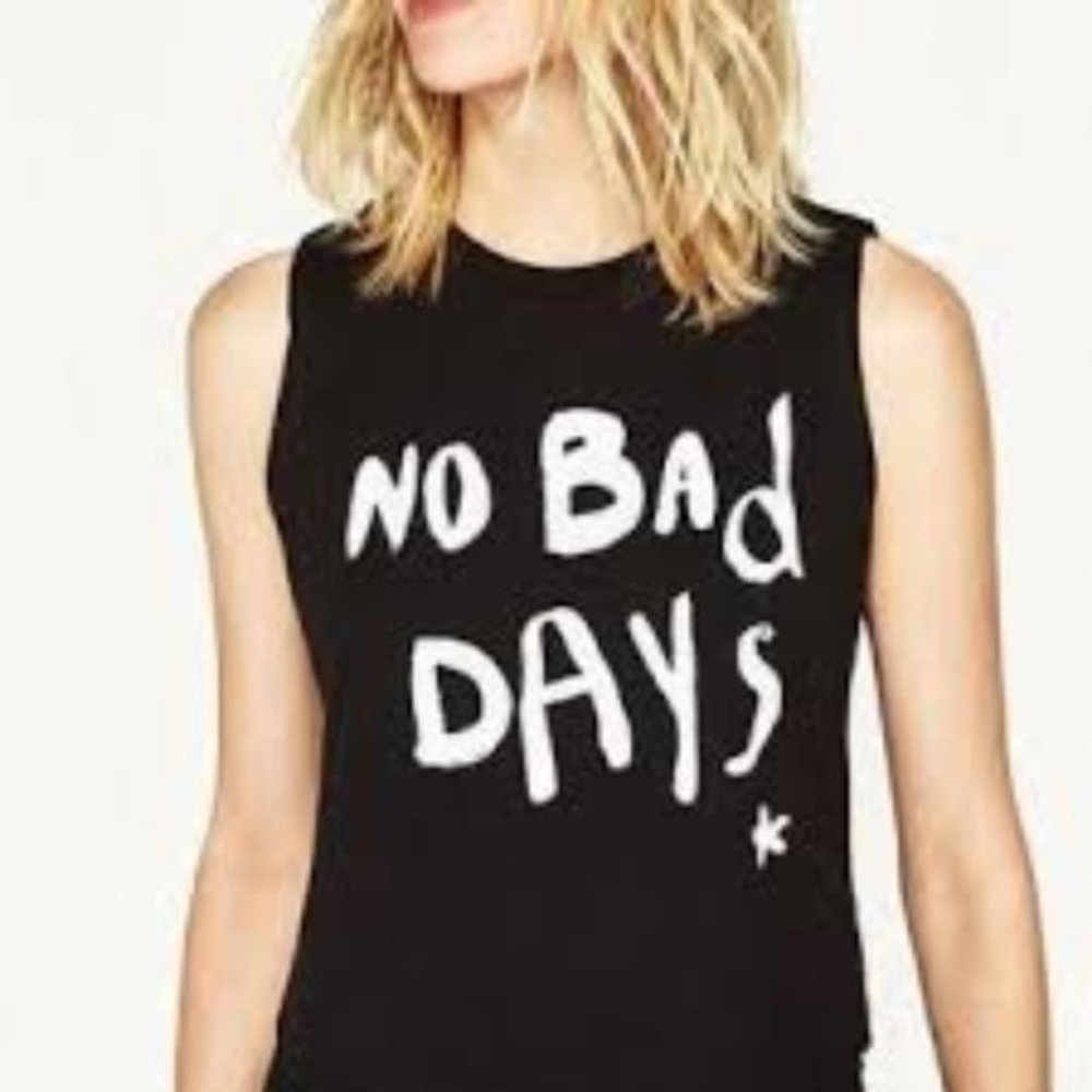 Zara No Bad Days Tank Top